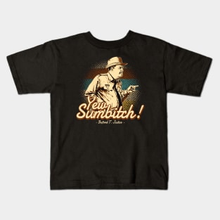 yew! sumbitch! - vintage illustration Kids T-Shirt